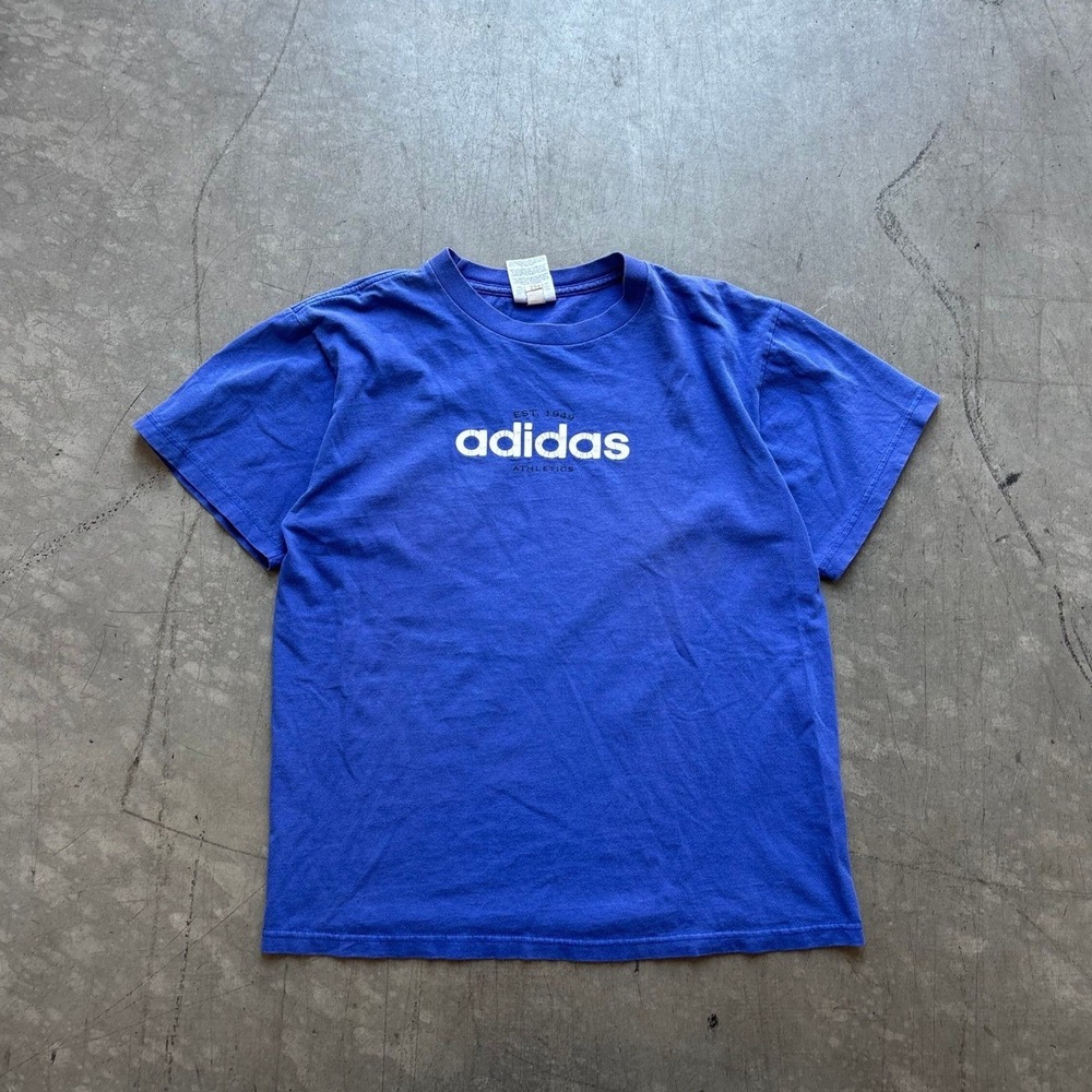 Vintage Adidas Athletics Spellout T Shirt Size Medium